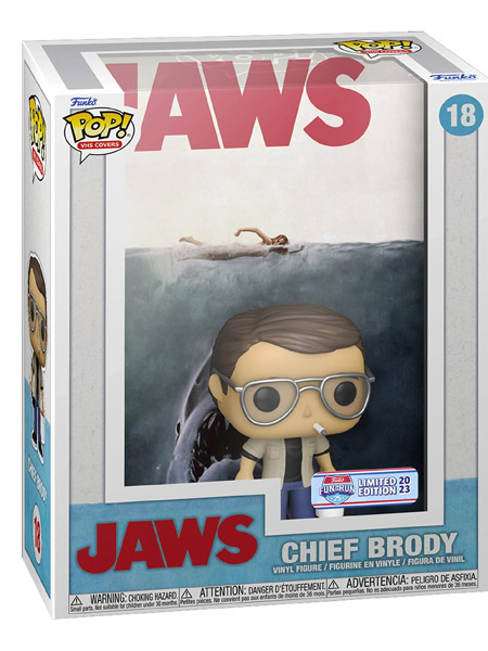 Funko POP VHS Cover Jaws Chief Brody Exclusive Figure